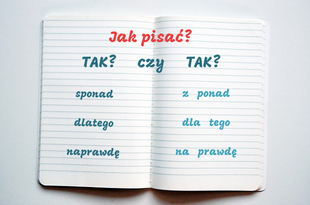 Pisownia przyimków i wyrażeń przyimkowych